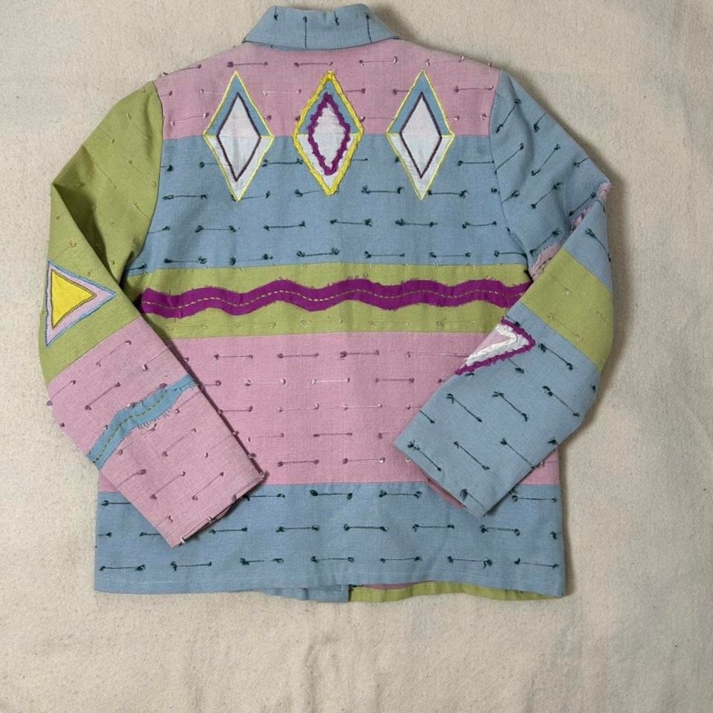 Vtg Allure Jacket Patchwork Tapestry Blazer Women… - image 2